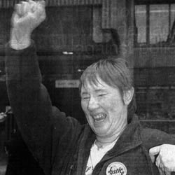 Eileen McBride celebrates her victory